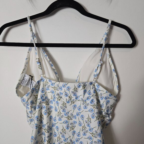J. Crew Size 8 Plunge Halter One-Piece Swimsuit Liberty Ros Floral NEW - Picture 4 of 15